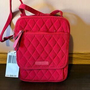 Vera Bradley Quilted Crossbody Bag in Vibrant Red